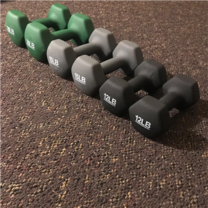 Factory Price Custom kg Women Use Oem Free Weight Fitness Gym Colored Pvc Coating Vinyl Dipping Hexagon Hex Dumbbell