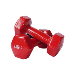 Factory Price Custom kg Women Use Oem Free Weight Fitness Gym Colored Pvc Coating Vinyl Dipping Hexagon Hex Dumbbell