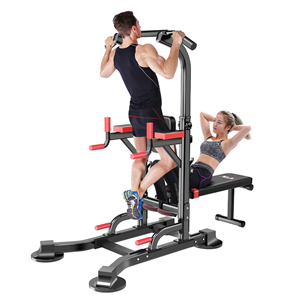Multifunction Power Tower Dip Stand 500 lbs Capacity Fully Welded Adjustable Pull-Up Station for Home Gym