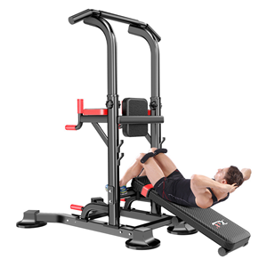 Multifunction Power Tower Dip Stand 500 lbs Capacity Fully Welded Adjustable Pull-Up Station for Home Gym