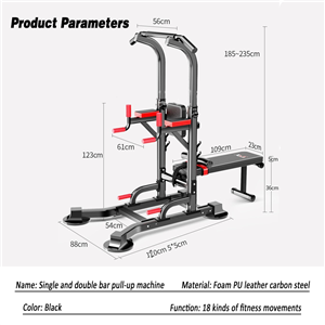 Multifunction Power Tower Dip Stand 500 lbs Capacity Fully Welded Adjustable Pull-Up Station for Home Gym