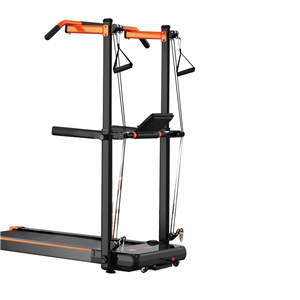 Super Quiet Treadmill for Small Space Detachable Strength Training Rack 15mm Thickness Soft Runway Fitness Machine