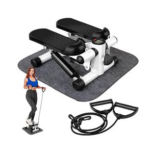 Compact Desk Hydraulic Stepper for Home Workout LCD Monitor Resistance Bands Real Time Calorie Tracking Stair Steppers