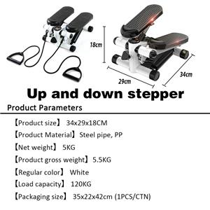 Compact Desk Hydraulic Stepper for Home Workout LCD Monitor Resistance Bands Real Time Calorie Tracking Stair Steppers