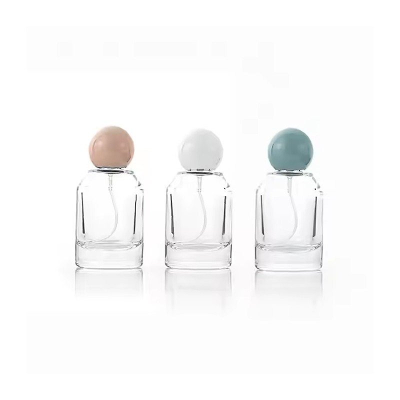 High-Grade Luxury Perfume Bottle Resin Cap Custom Design with Red Green Black White Marble Ball Fancy Resin Crafts