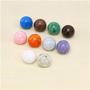 High-Grade Luxury Perfume Bottle Resin Cap Custom Design with Red Green Black White Marble Ball Fancy Resin Crafts