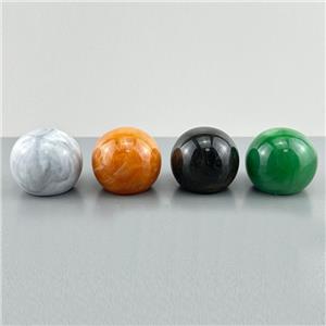 High-Grade Luxury Perfume Bottle Resin Cap Custom Design with Red Green Black White Marble Ball Fancy Resin Crafts