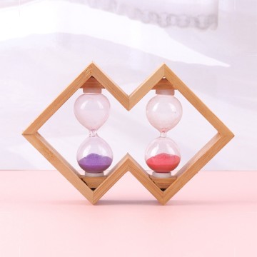 Creative Blown Glass Wooden Hourglass Timer 3 5 Minutes for Home Living Room Decoration Students' Holiday or Birthday Gift