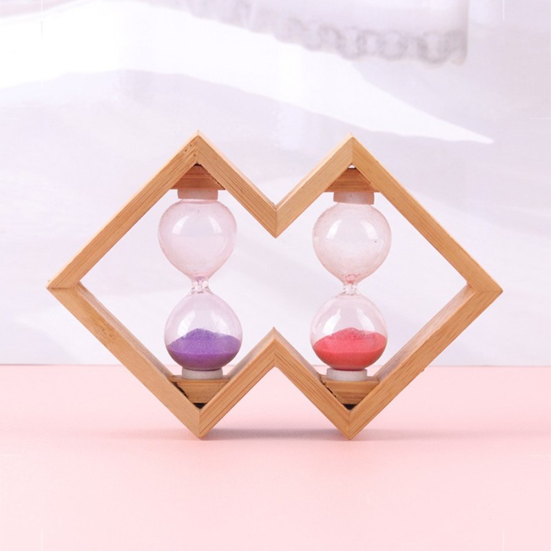 Creative Blown Glass Wooden Hourglass Timer 3 5 Minutes for Home Living Room Decoration Students' Holiday or Birthday Gift