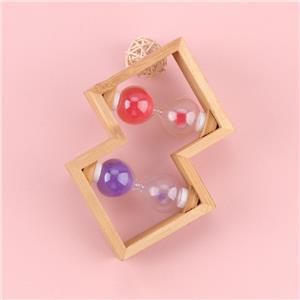 Blown Glass Sand Hourglass Timer 3-Minute Wood Crafts Christmas New Year Colorful Art Colored Bottle Souvenir Home Decoration