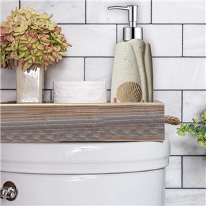 5-Piece Beige Resin Bathroom Accessory Set Includes Lotion Soap Dispenser Toothbrush Holder Vanity Tray 2 Cups Resin Crafts