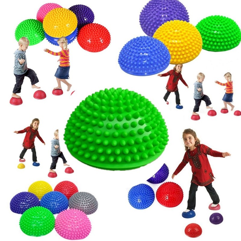 Hedgehog Balance Pods Sensory Training Equipment for Kids Adults Pilates Ball Half Spiky Fitness Domes Sports Foot Massage
