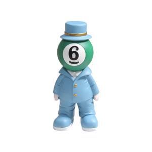 Custom Cartoon Character Fiberglass Sculpture Resin Figures Eight Black Billiard Figures for Club Decorations Christmas Weddings