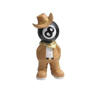 Custom Cartoon Character Fiberglass Sculpture Resin Figures Eight Black Billiard Figures for Club Decorations Christmas Weddings