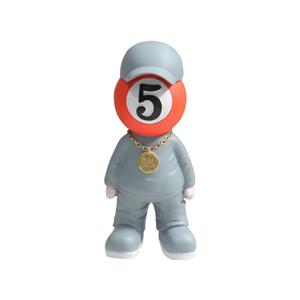 Custom Cartoon Character Fiberglass Sculpture Resin Figures Eight Black Billiard Figures for Club Decorations Christmas Weddings