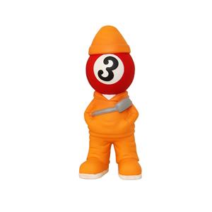 Custom Cartoon Character Fiberglass Sculpture Resin Figures Eight Black Billiard Figures for Club Decorations Christmas Weddings