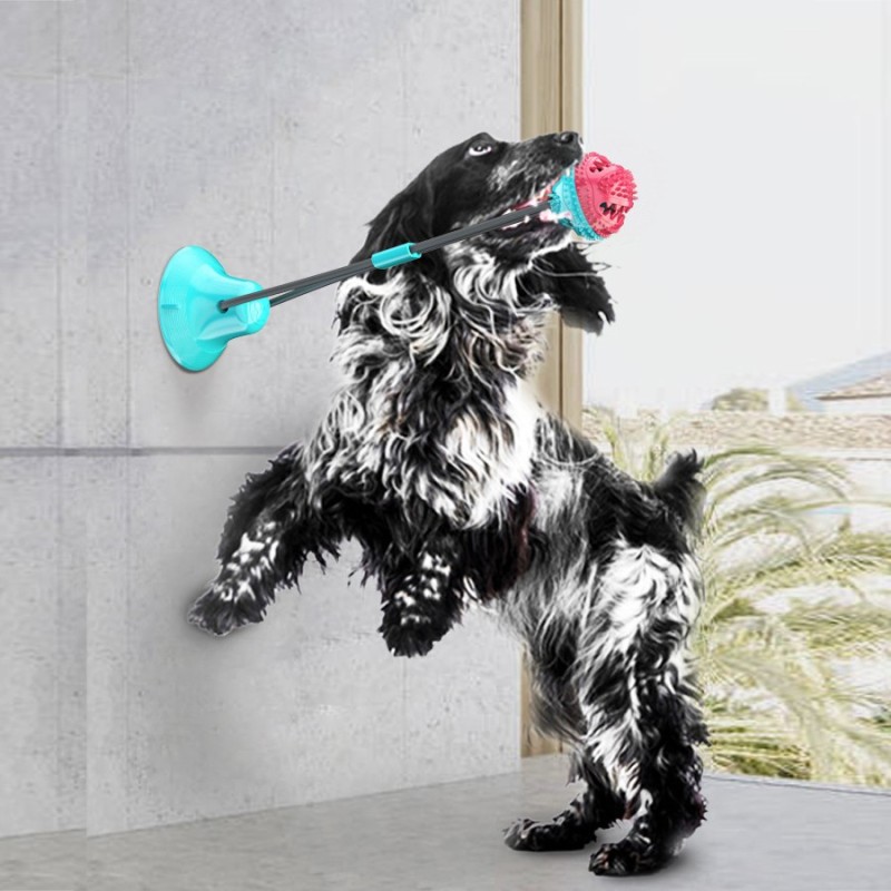 Dog Interactive Movement Toy Tug War Style Rope Suction Cup Large Aggressive Chewers Puppy Wear-Resistant Pull Teeth-Cleaning
