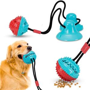 Dog Interactive Movement Toy Tug War Style Rope Suction Cup Large Aggressive Chewers Puppy Wear-Resistant Pull Teeth-Cleaning
