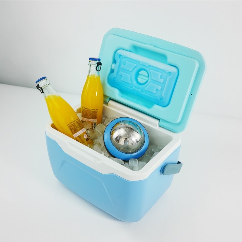 Portable Manual Massager Tool with Massage Ball Cold Roller Therapy for Back Leg Muscles Muscle Relaxation Ice Pack Cooler Box