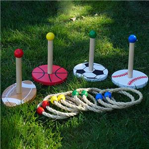 New Design Outdoor Wooden Ring Toss Game Educational Training Sports & Entertainment Toy for Kids