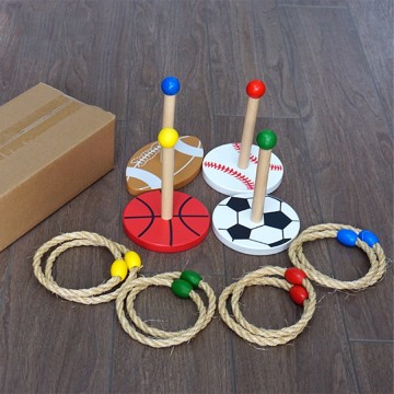 New Design Outdoor Wooden Ring Toss Game Educational Training Sports & Entertainment Toy for Kids