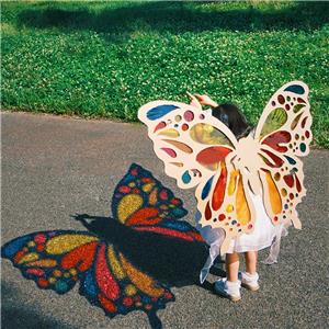 DIY Handmade Transparent Film Children's Colorful Butterfly Wings Material Package Colored Cellophane for Other Crafts Light