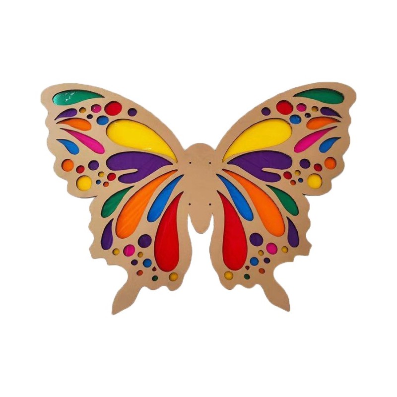 Handmade DIY Outdoor Butterfly Wing Back Decoration Kit for Kids Light Shadow Game & Dress-Up Toy Made From Natural Materials
