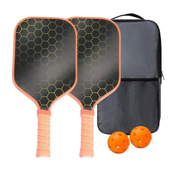 Pickleball Paddles Set Includes Balls Bag Set of 2 or Single Option Multi Colors Reinforced Fiberglass Lightweight Durable