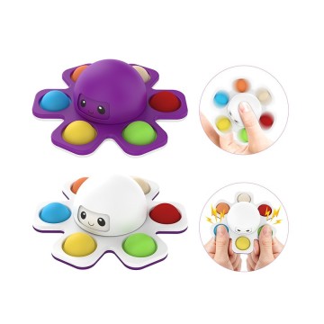 Cartoon Animal Fidget Spinner Top Kids Bath Time Educational Rattle Toys Promotional Finger Stress Relief Finger Spin Toys