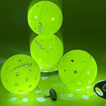 Great for Night Time Play Glow in the Dark Pickleballs with 15 Hours of Glow Time LED Pickleball