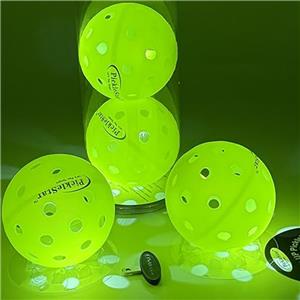 Great for Night Time Play Glow in the Dark Pickleballs with 15 Hours of Glow Time LED Pickleball
