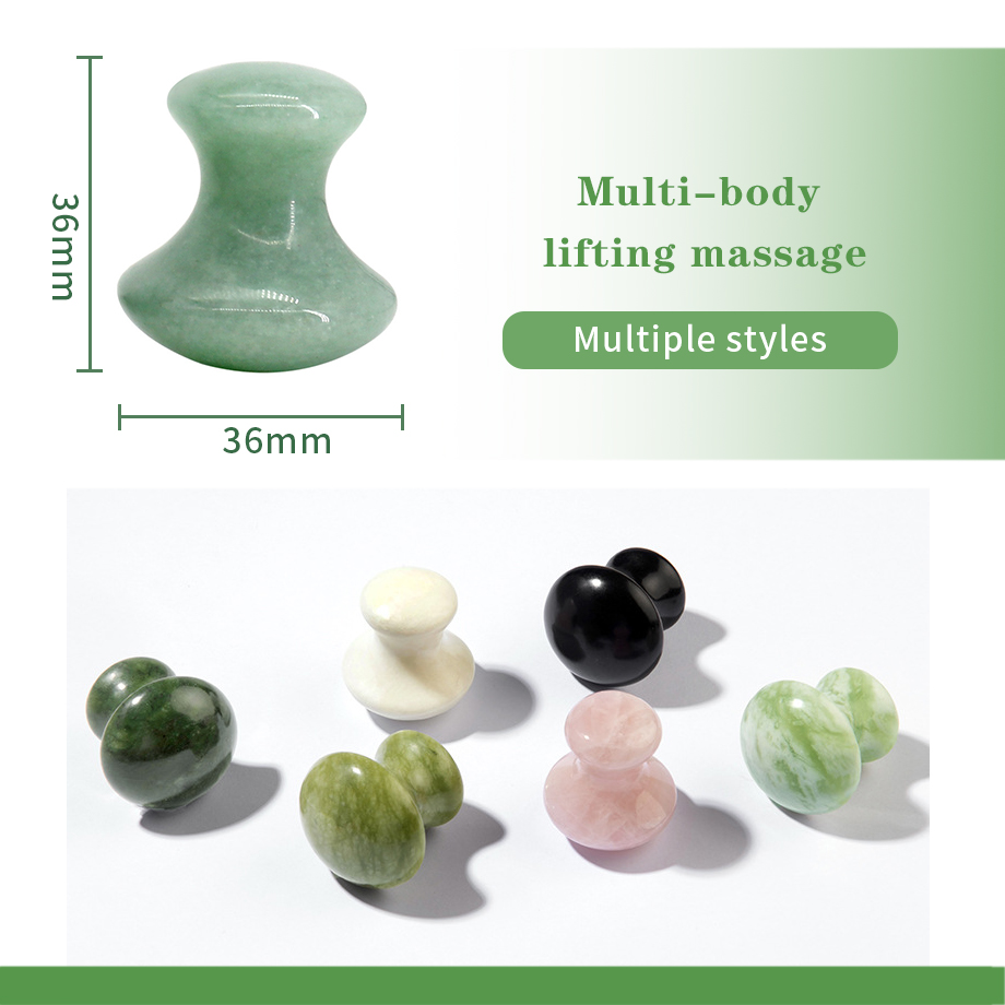 Mushroom Gua Sha Jade Eye Massage Facial Tool Smooth Cute Mushroom Shaped Scraping for Women SPA Lift Remove Wrinkles