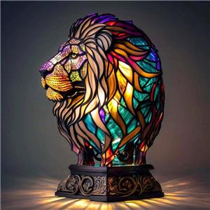 Animal Model 3D LED Desk Table Lamp Cute Gradient Night Light Bohemian Painting Dogs Themed Resin Craft Christmas Thanksgiving