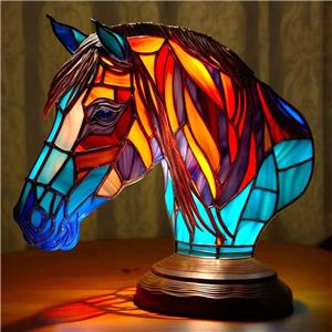 Animal Model 3D LED Desk Table Lamp Cute Gradient Night Light Bohemian Painting Dogs Themed Resin Craft Christmas Thanksgiving