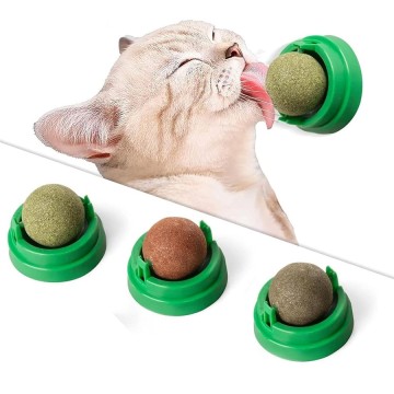 Natural Rotating Crab Catnip Balls Toy Odour Removers Wall Catnip Roller Dental Edible Kitten Toy with Teeth Cleaning for Cats