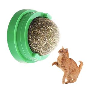 Natural Rotating Crab Catnip Balls Toy Odour Removers Wall Catnip Roller Dental Edible Kitten Toy with Teeth Cleaning for Cats