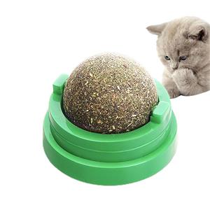 Natural Rotating Crab Catnip Balls Toy Odour Removers Wall Catnip Roller Dental Edible Kitten Toy with Teeth Cleaning for Cats