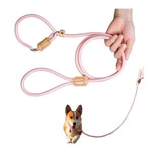 1.5m Nylon Braided Dog Leash for Small Medium Large Dogs Cats Night-Reflective Hands-Free Lighting Padded for Comfort