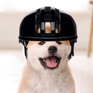 High Quality Adjustable Cotton Pet Helmet Protective Outdoor Summer Travel Safety Headwear for Dogs Cats Solid Plastic