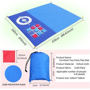 Trendy Waterproof Wear-Resistant Printed Beach Mat Portable Design for Easy Clean Essential for Outdoor Picnics Beach Leisure