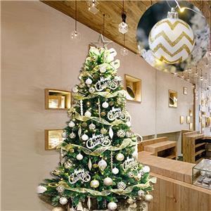 Christmas Ball Ornaments Gold Christmas Tree Decorations with Hang Rope-30pcs Shatterproof Christmas Ornaments Set