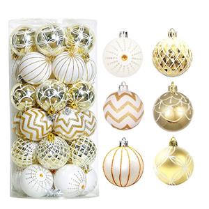 Christmas Ball Ornaments Gold Christmas Tree Decorations with Hang Rope-30pcs Shatterproof Christmas Ornaments Set