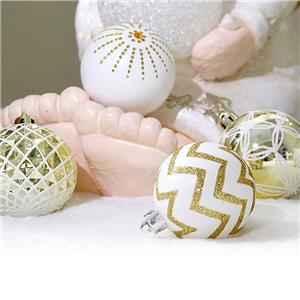 Christmas Ball Ornaments Gold Christmas Tree Decorations with Hang Rope-30pcs Shatterproof Christmas Ornaments Set