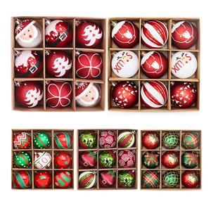 Colorful Christmas Ball Decoration Set Multi-Colored Ornaments Red Gold-Shatterproof Plastic Varying Sizes Many Styles Christmas