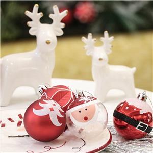 Colorful Christmas Ball Decoration Set Multi-Colored Ornaments Red Gold-Shatterproof Plastic Varying Sizes Many Styles Christmas