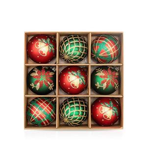 Colorful Christmas Ball Decoration Set Multi-Colored Ornaments Red Gold-Shatterproof Plastic Varying Sizes Many Styles Christmas