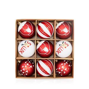 Colorful Christmas Ball Decoration Set Multi-Colored Ornaments Red Gold-Shatterproof Plastic Varying Sizes Many Styles Christmas