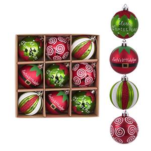 Colorful Christmas Ball Decoration Set Multi-Colored Ornaments Red Gold-Shatterproof Plastic Varying Sizes Many Styles Christmas