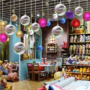 Transparent Christmas Plastic Balls Fillable Baubles for DIY Tree Ornaments Hanging Christmas Tree Decorations