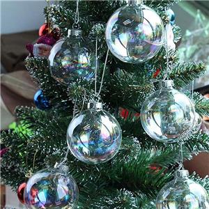 Transparent Christmas Plastic Balls Fillable Baubles for DIY Tree Ornaments Hanging Christmas Tree Decorations